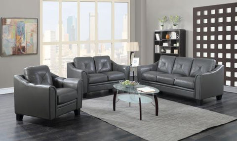 Berta 3 Pc Genuine Leather Sofa Set