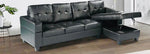 Huber Grey Sectional Sofa with Storage Chaise