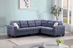 Emerson Fabric/PU Reversible Sectional Sofa