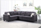 Emerson Fabric/PU Reversible Sectional Sofa