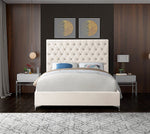 Avey Contemporary Design Fabric Bed