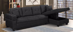 Huber Grey Sectional Sofa with Storage Chaise