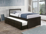 Dulcie Single Espresso Pull-Out Trundle Day Bed