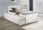 Dulcie Single White Pull-Out Trundle Day Bed