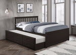 Sofren Espresso Wooden Trudle Bed