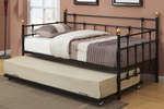 Japlin Single Metal Pull-Out Trundle Day Bed