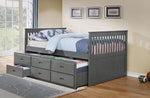 Boonie Grey Twin/Twin Pull-Out Trundle Day Bed