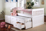 Boonie White Single Pull-Out Trundle Day Bed