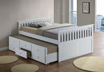 Alimi White Twin/Full Trundle Bed