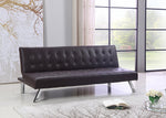 Foti Brown PU Sofa Bed