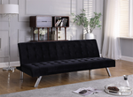 Johnson Black Velvet Sofa Bed