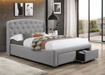 Robinson Grey Fabric King/Queen/Double Storage Bed