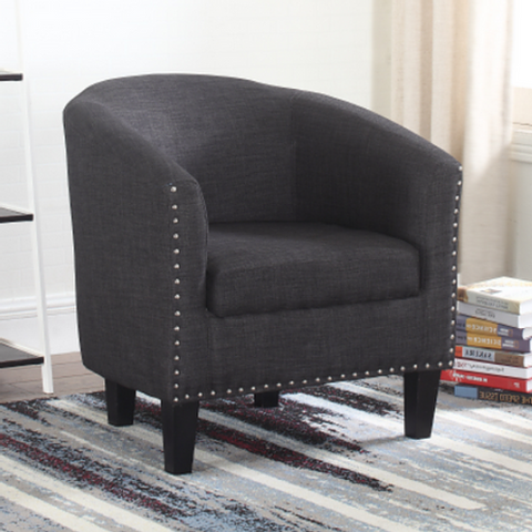 Obi Grey Fabric Tub Chair