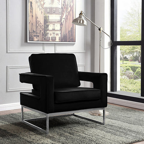 Mitchell Black Velvet Chair