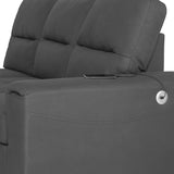 June Sectional Pull-Out Sofa Bed with FREE Storage Ottoman and USB Ports