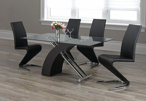 Aniso Black 7pc Dinette Set