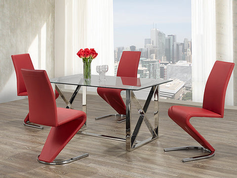 Savion Red 5 Pc Dinning Set