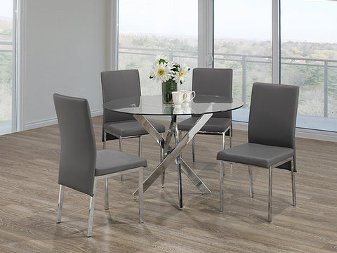 Cordelia Grey 5 Pc Dinning Set