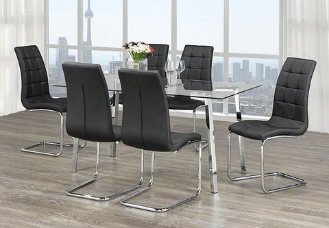 Ryley Black 7pc Dinette Set