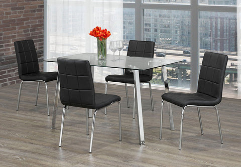 Jeraldi Black 5pc Dinette Set