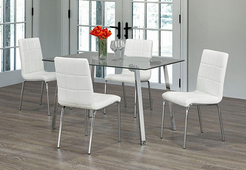 Jeraldi White 5pc Dinette Set