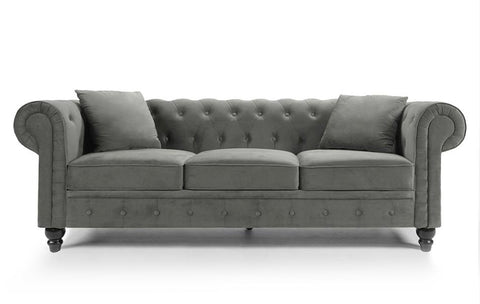 Valencia Abruzzo Velvet Chesterfield Sofa