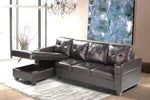 Conley Brown Leather Sectional Sofa