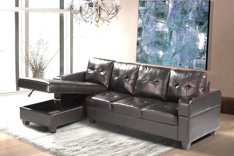 Conley Brown Leather Sectional Sofa