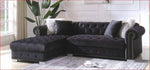 Mauzy Velvet Button Tufted Sectional Sofa