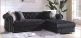 Mauzy Velvet Button Tufted Sectional Sofa