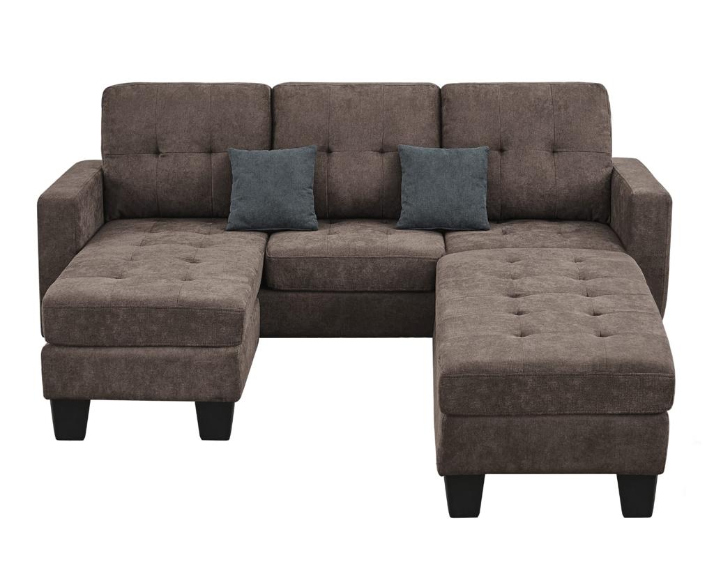 Hvar Brown Sectional Sofa with FREE Ottoman