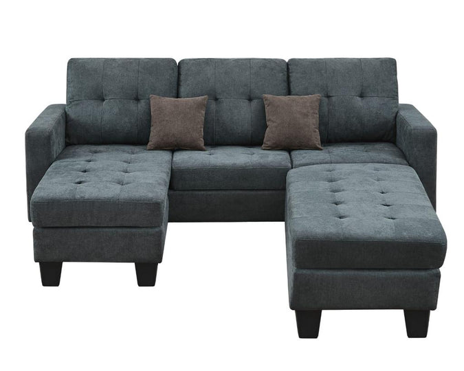 Hvar Grey Sectional Sofa with FREE Ottoman