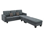 Hvar Grey Sectional Sofa with FREE Ottoman