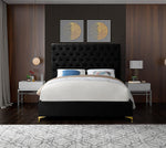 Avey Contemporary Design Fabric Bed