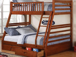 Irwin Twin/Full Wooden Bunk Bed with Storage Drawers