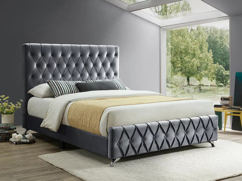 Patria Contemporary Design Velvet Bed