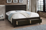 Draven Contemporary Design Wooden Bed with Storage Drawers