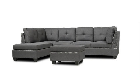 2327 GREY SECTIONAL REVERSIBLE CHASE