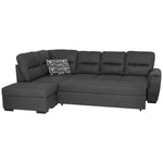 June Sectional Pull-Out Sofa Bed with FREE Storage Ottoman and USB Ports